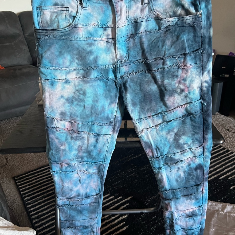 Aime Leon Dore Blue Tie-Dye Men Pants